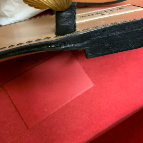 Valentino Black Leather Sea Element Sandals 40/10 - Picture 14 of 14